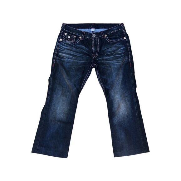 TRUE Religion Jeans Size 38 STRAIGHT Blue/Purple - Picture 6 of 8